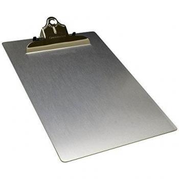 Saunders/Läufer Klemmbrett A4 Aluminium mit Hängeloch und Butterfly Klemme
