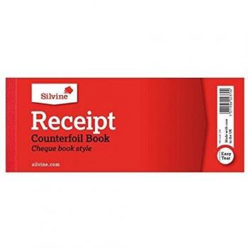 Silvine Receipt Book with Counterfoil 80x202mm (Pack of 36) 233