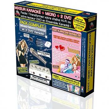 Karaoké KPM Chansons d’Amour – 2 DVD + Mixeur, Micro, Adaptateur