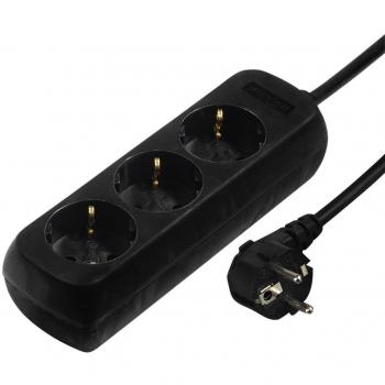 Hama Steckdosenleiste 3m, 2-Polig, mit Kindersicherung, schwarz