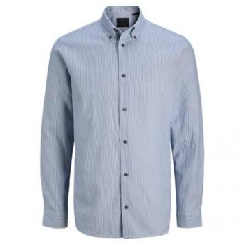 Jack & Jones Hemdbluse – Blau – Modell LEWIS – Langärmel – Größe M – Herren
