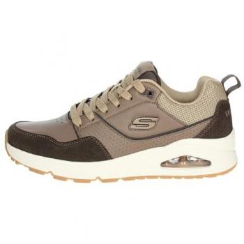 Sneakers Uomo Skechers Uno Retro in Pelle e Suede Marrone 47.5