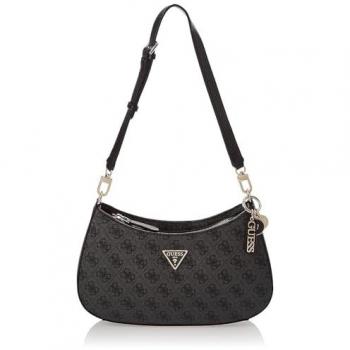 Sacoche GUESS Noelle Top Zip Shoulder Bag Coal Logo