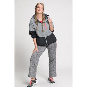 Giacca donna HYPRAR impermeabile con cappuccio e dettagli fluorescenti, Grigio, Taglia 48/50