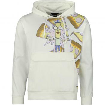 Herren-Pulli Rick and Morty Pizza Party weiß Gr. S-XXL
