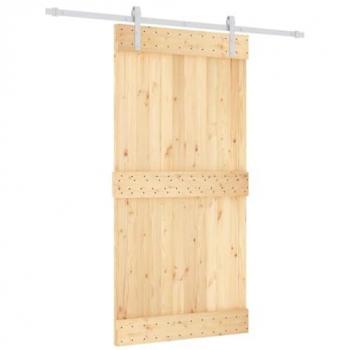 100x210 cm Solid Pine Sliding Door with Hardware