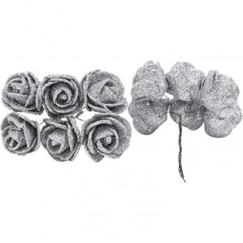 Party‑Blumenkranz aus glänzendem Schaum (36 Rosen)
