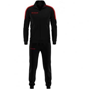 Givova Revolution Black/Red Tracksuit for Men – Size L
