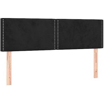VidaXL Kopfteil mit LED Schwarz 144x5x78/88 cm Samt