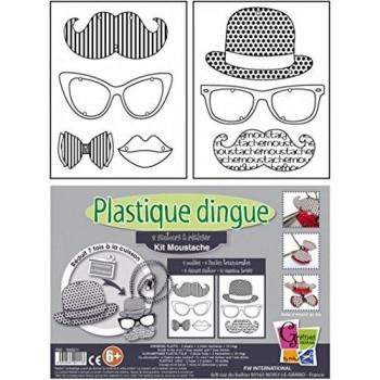 Kit Moustache en Plastique Fantaisie