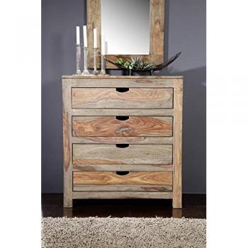 Sheesham Massivholz-Kommode Grau – #85