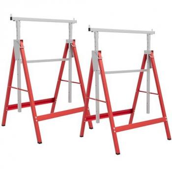 Tréteaux Homcom 68x58x80 cm – Red – Pack Duo