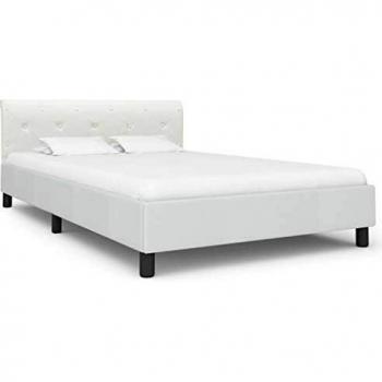 120x200cm White Faux Leather Frame – vidaXL