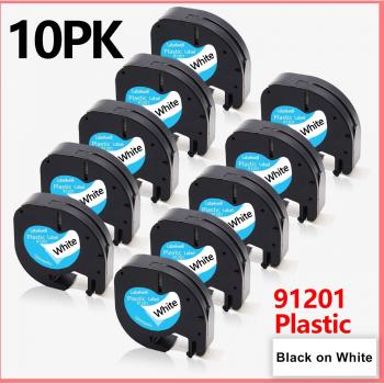 Compatible Dymo LetraTag Tape 12mm x 4m for LT-100H (Models: 91201, 91221, 91331)