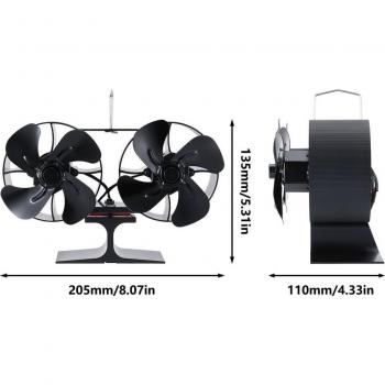 Ventilateur de cheminée à bois économique