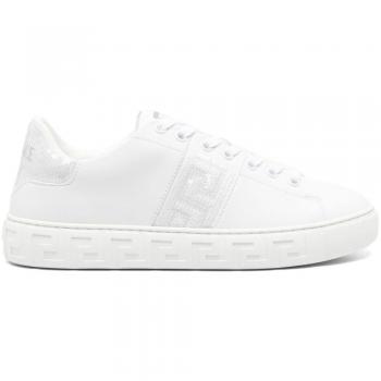 Versace White Round Toe Sneakers for Women Size 7