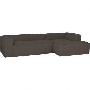 Lola Sofá Gris Oscuro con Chaise Longue 4 Plazas