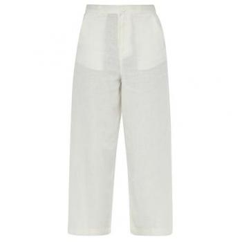 S.Oliver Damen Culotte, unifarben in Weiß, Leinenmix, Größe 34