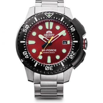 ORIENT Men's Red Automatic Diving Watch 200m