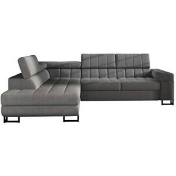 Ecksofa Laris mit Metallfüßen und Bettkasten