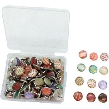 120Pcs Artistic Metal Epoxy Pushpins