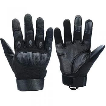 Xnuoyo Touchscreen Handschuhe Gummi Hart für Motorrad Radfahren Jagd Klettern Camping (XL, schwarz)