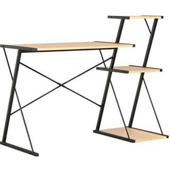 Desk with Shelf White vidaXL 116x50x93 cm