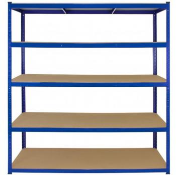 Monster Racking T-Rax 5 x Extra Wide Storage Shelves Blue