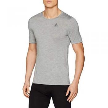 Men’s Grey Melange Short Sleeve Merino Layer
