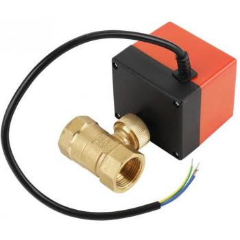Vanne électrique à bille motorisée laiton 12 V G3/4 DN20, module contrôle débit 2 voies CVC