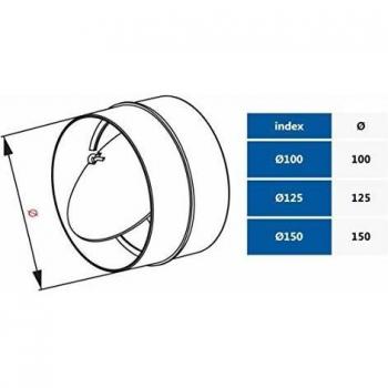 Grille de Conduit 125mm Non Retour