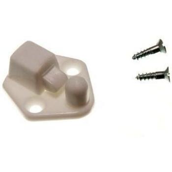 PEGLOCK CATCH PEG LOCK LATCH WHITE WITH SCREWS (case of 1000)
