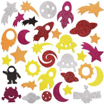 Solar System Glitter Foam Stickers (Pack of 150) Stickers