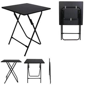Table pliante métal 60 cm Noir