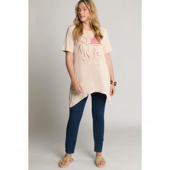 T-shirt scollo girocollo mezze maniche beige 60/62 Ulla Popken