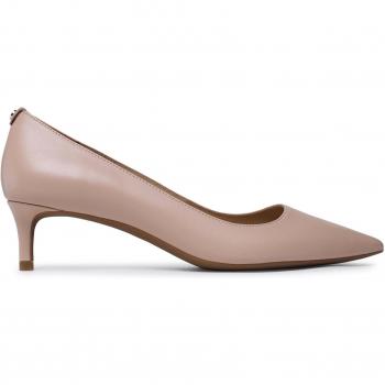 Michael Kors Beige 7½ US Flex Kitten Pump Decollete Low Heel – Stylish Velvet Finish