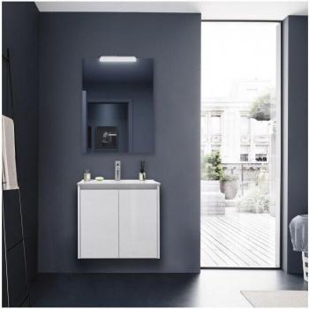 Nova: Lavabo Incorporado + Espejo + Luz LED en Mueble Suspendido