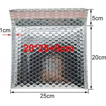 2 Pcs Silver Foil Bubble Mailer Bags