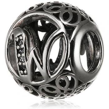 Pandora Buchstabenperle W, silber, 791867CZ