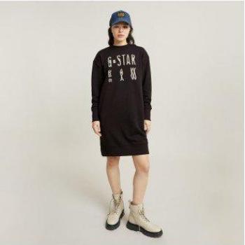 G‑Star Outlet 2024: Vestido Casual Negro Manga Larga
