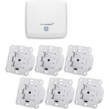 Homematic IP Set für intelligente Beschattung mit 6 Rollladenaktoren