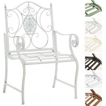 Eisen-Gartenstuhl Punjab Antik Weiß
