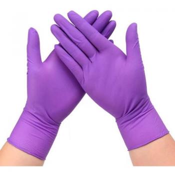 Bulk 100pcs Water‑Resistant Nitrile Gloves – Safe for Food & Household Tasks (Purple, Black, Pink)