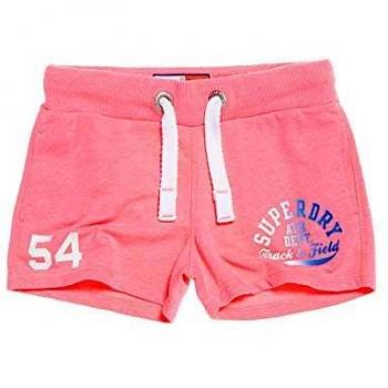 Superdry Damen Sportshorts Track & Field Lite, Rosa (Casette Pink Snowy), 44