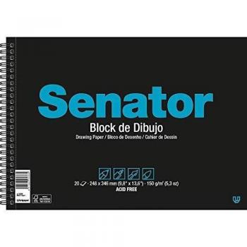 BLOC DIBUJO SENATOR RECUADRO DIN A/4 248 X 346 MM MICROPERFORADO CON RECUADRO