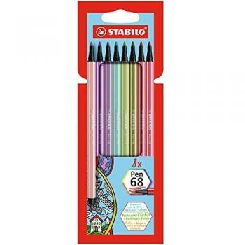 STABILO Fasermaler Pen 68 1.0mm 68/8-02 ass. 8 Stück