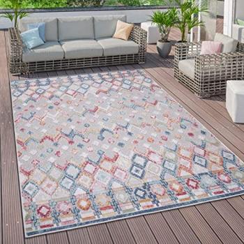 Paco Home Tapis extérieur Balcon Moderne
