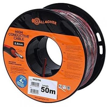 Gallagher 2.5mm Red Lead Cable 50m