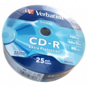 CD-R Verbatim 700 MB 52x 25 pack