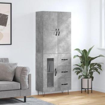 Mueble Rústico TORANA: Aparador Alto Gris Hormigón 69x34x180
